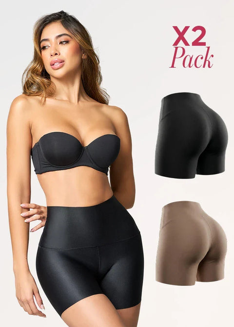 Paquete de 2 Shorts Faja Invisibles con Costura Central | Salome 20879