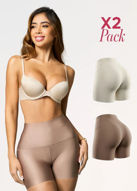 Paquete de 2 Shorts Faja Invisibles con Costura Central | Salome 20879