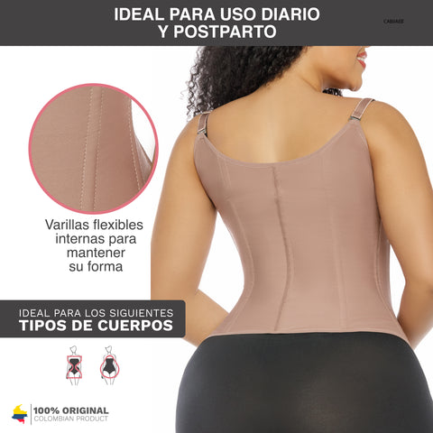 Salome 63136-CCB | Cinturilla Moldeadora Chaleco Colombiano con Control Abdominal para Mujer