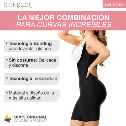 SONRYSE SP46NC Fajas Colombianas Levanta Cola Reductoras y Moldeadoras Media PIerna