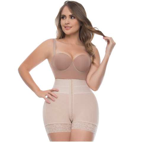 UpLady 6198 | Shorts con Control Abdominal de Cintura Alta los Muslos para Mujer