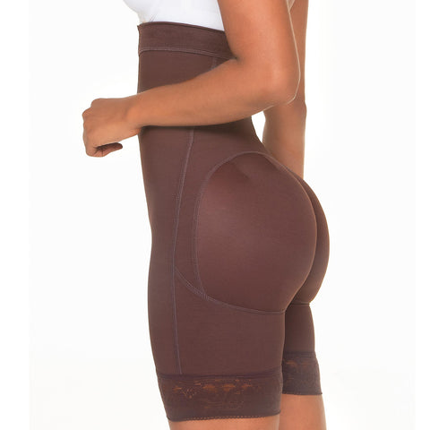 MariaE FC304 | Fajas Colombianas Moldeadoras Strapless a Media Pierna | Uso Diario | Powernet