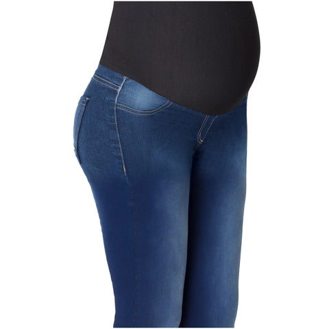 LOWLA M219898 Pantalones Jeans Colombianos Cintura Alta Fajón Materno