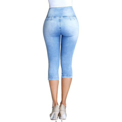 LOWLA 239257 Pantalones Colombianos Tipo Capri Levanta Pompas con Faja