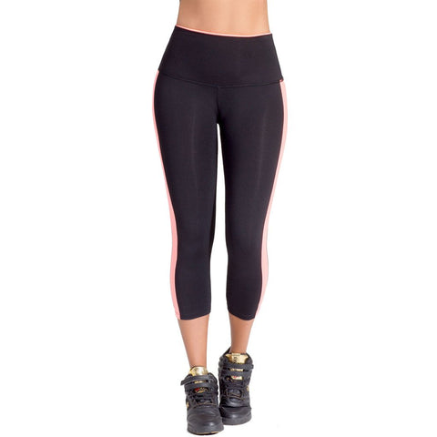 Lowla 41232 Leggings Colombianos Capri Cintura Alta para Mujer