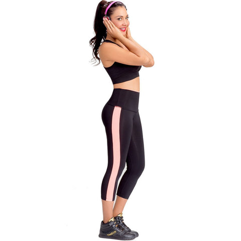 Lowla 41232 Leggings Colombianos Capri Cintura Alta para Mujer