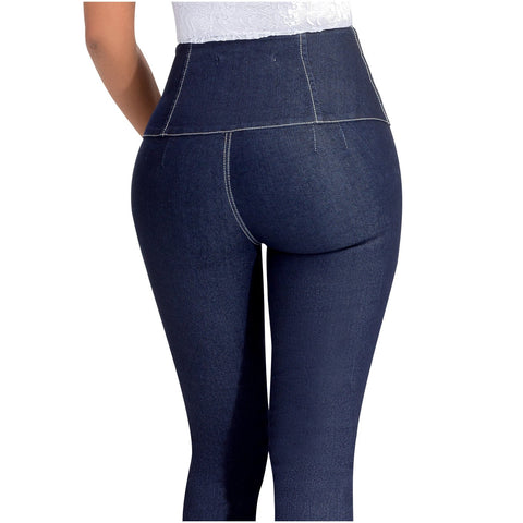 LOWLA 217205 Pantalones Colombianos Levanta Pompis Tiro Alto con Faja
