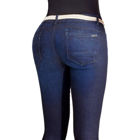 LOWLA 218236 Jeans Colombianos Levanta Cola con Almohadillas Removibles