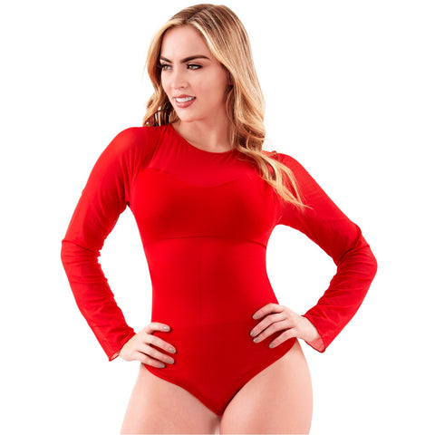 LT. Rose 20831 Bodysuit Manga Largas con Control Abdominal para Mujer