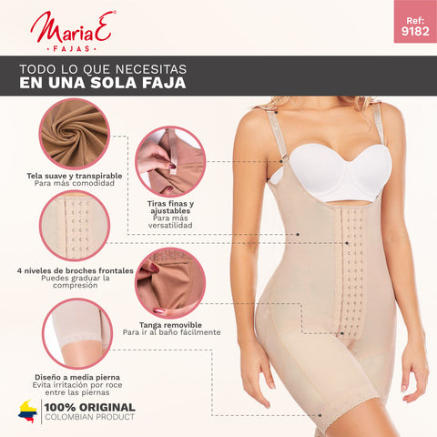 MariaE 9182 Fajas Colombianas Postquirúrgicas y Uso Diario con Broches
