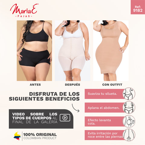 MariaE 9182 Fajas Colombianas Postquirúrgicas y Uso Diario con Broches