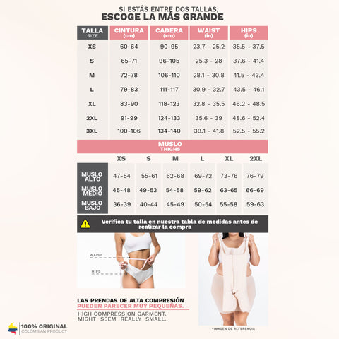 Fajas Maria E FQ105 | Fajas Colombianas Etapa 2 para Mujer Postquirurgicas Reductoras y Moldeadoras