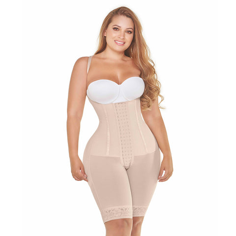 MariaE RA002 | Fajas Colombianas Moldeadoras y Reductoras Levanta Glúteos | Busto Abierto hasta la Rodilla | Powernet