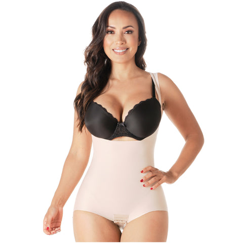 Romanza 2023 Fajas Colombianas Body de Control Abdominal con Busto Abierto para Mujer