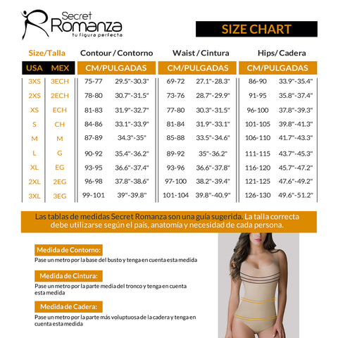 Romanza 2499 Fajas Moldeadoras Cinturilla Colombiana de Latex con Control de Abdomen