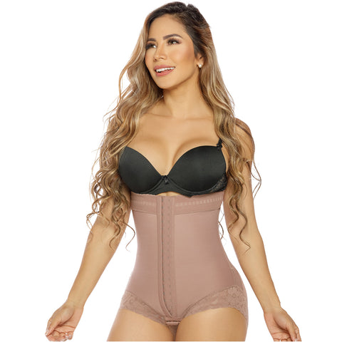 Salome 412-CCB | Panty Moldeadora y Reductora Fajas Colombiana con Tiro Alto con Control Abdominal