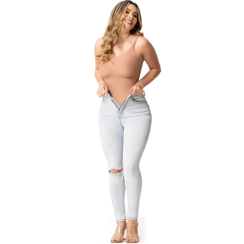 Sonryse SP43NC Fajas Colombianas Sin Costuras Levanta Glúteos con Control Abdominal tipo Jumpsuit