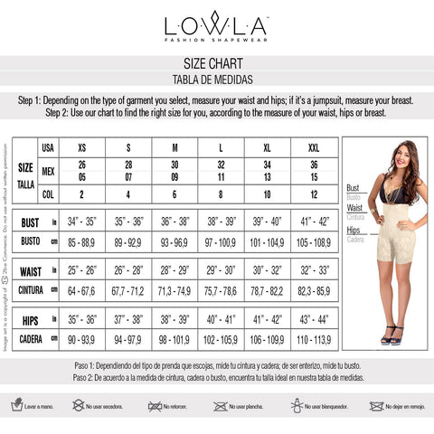 LOWLA SW1202 Traje de Baño Colombiano Una Sola Pieza Control Abdominal